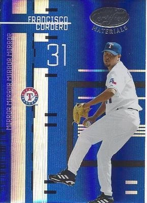 2005 Leaf Certified Materials Mirror Blue Francisco Cordero 92 Rangers 42/50 - Image 1 of 2