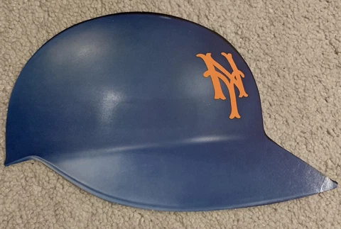 1970 New York Mets Vintage MLB baseball hat bat helmet cap cardboard NY Display Cover