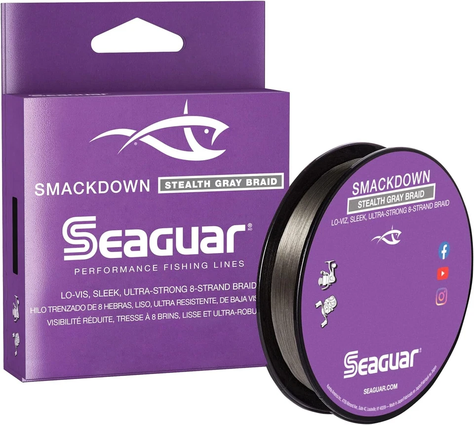 Seaguar 50SDSG300 Smackdown Grey 50lb Braided Fishing Line (300 Yards)