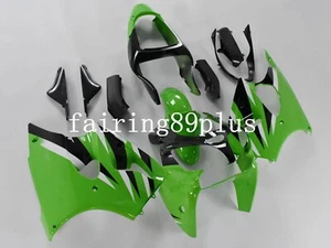 Green Black ABS Injection Predrilled Fairing Fit for 2000-02 ZX6R 2005-08 ZZR600 - Picture 1 of 6