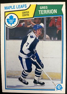 Greg TERRION 1983-84O-Pee-Chee card #342 Toronto Maple Leafs
