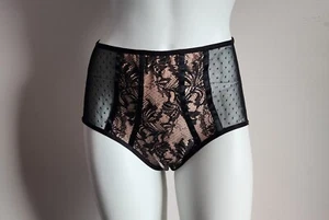 Dita Von Teese Ladies Madison Avenue Black Nude Full Brief Size 12 D25415 New - Picture 1 of 6