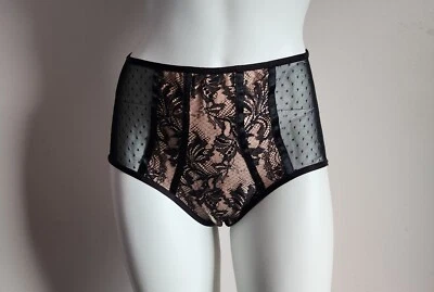 Dita Von Teese Ladies Madison Avenue Black Nude Full Brief Size 12 D25415 New