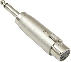 XLR Female to 1/4" TS Mono Adapter, Unbalanced Female XLR to Quarter Inch 6.3mm - Picture 1 of 5