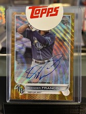 2022 Topps Chrome Wander Franco Gold Wave Rookie RC Auto /50 sapphire refractor