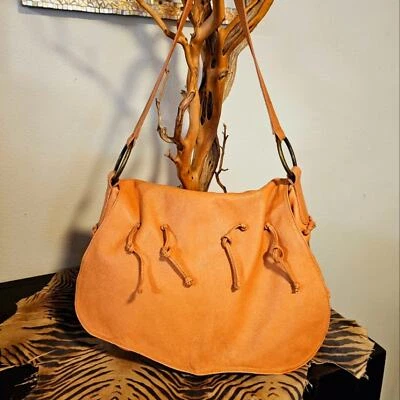 Bolso de Mano CHI by Carlos Falchi Cuero Salmón Melocotón De Colección Nuevo sin Etiquetas Foto 1 de 4