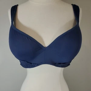 Jessica Simpson Navy Blue Bra 40D #71222 Padded Underwire Back Closure Lace  - Picture 1 of 12