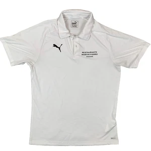 Polo de golf blanco de manga corta para gimnasio entrenamiento de marca Puma talla mediana para hombre - Imagen 1 de 17