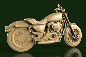 Modelos 3D STL RELOJ DE PARED MOTO BICICLETA para enrutador CNC Aspire Artcam impresora 3D Cut3D - Imagen 1 de 1