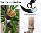 Viking Ox Horn Mug | Leather Horn Holder | Personalised Mug | Wedding Gift