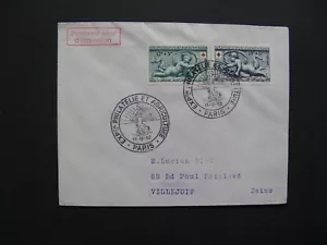 FRANCE, cover FDC 1952, Red Cross canc. Phil. Expo Agriculture Paris, la semeuse - Picture 1 of 1