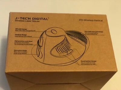 J-Tech Wireless Vertical USB Mouse Adjustable Sensitivity         (d) - Image 1 of 4