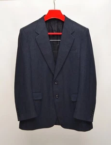Men's CANALI Blue Herringbone Wool/Cashmere 2Btn EU 50R UK,US 40R Drop 6 Blazer - Picture 1 of 15