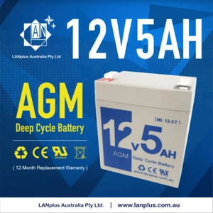 12V 5AH AGM Rechargeable Battery Razor E100 E150 E125 Electric Scooter UPS Toy - Picture 1 of 4