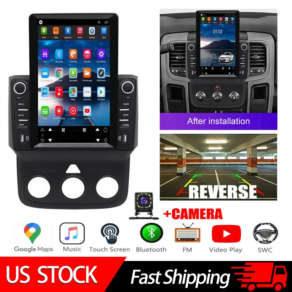 Apple Carplay Car Radio Stereo for Dodge Ram 2013-2018 1500 3500 9.7" GPS Navi Foto 1 de 4