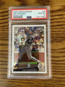 PSA 10 2009 Topps Chrome Ian Stewart #43 Xfractor, Gem Mint - Picture 1 of 2