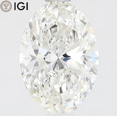 Lab Grown CVD Diamond 1.51 Carat F Color VVS2 Clarity OVAL Shape IGI Certificate - Image 1 of 4