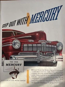 1946 vintage Mercury automobile print ad. Step Out With Mercury - Picture 1 of 1