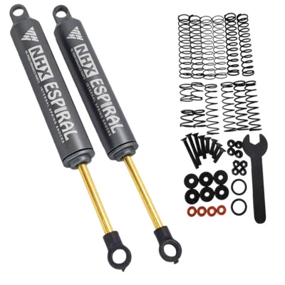 NHX RC 120mm Espiral Two Stage Internal Spring Damper Shocks 2 Gunmetal :Crawler - Image 1 of 4
