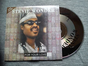 STEVIE WONDER - "FOR YOUR LOVE"/"MY CHERIE AMOUR" 2 TRACKS CD SINGLE WITH LYRICS - Picture 1 of 2