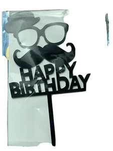 Happy Birthday cake Topper, Acrylic For Men Birthday Party - Picture 1 of 5