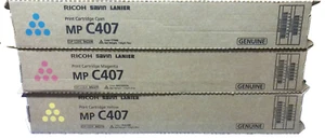 QTY(3) Genuine Ricoh Savin Lanier 842208 842209 842210 MP C407 **MP C407 ONLY** - Picture 1 of 2
