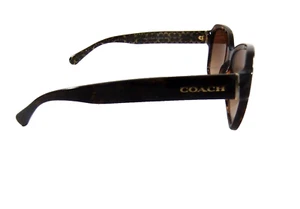 Coach HC 8232 L1010 Burgundy Frame Brown Lenses Sunglasses - Picture 1 of 6