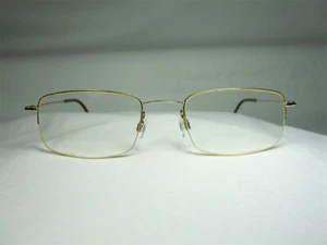 Jaeger eyeglases Gold plated Titanium half rim frames square oval men women - Picture 1 of 8