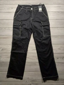 True Religion Cargohose tiefschwarz weiße Nähte 108335R Herren Größe 30 - Bild 1 von 8