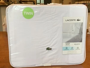 ¡NUEVO!  Juego de sábanas de refrigeración Lacoste Izod Twin 3 piezas 100 % algodón BLANCO - Imagen 1 de 5