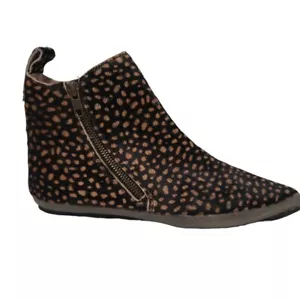 Free People Melrose Mini Flache Booties mit Gepardenmuster Kalbshaar Gr. 38 - Bild 1 von 6