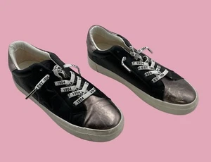 Vintage Havana Ivy Black Multi Metallic Leather Sneakers Womens Size 8 - Picture 1 of 11