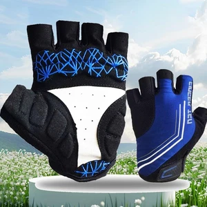 Guanti bici uomo traspiranti outdoor comodi mezze dita per - Foto 1 di 16