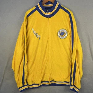 Reebok Sweater Men's XL/TG Yellow San Francisco Warriors Warmup NBA Throwback - Picture 1 of 10