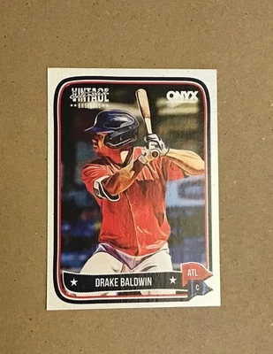 2024 Onyx Vintage Drake Baldwin 2025 NL ROY Atlanta Braves Foto 1 de 3