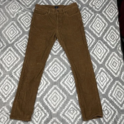 Pantalones J Crew Para Hombre 32x32" Marrón Pana Calce Ajustado Flexible Frente Plano Negocios Preppy Foto 1 de 4