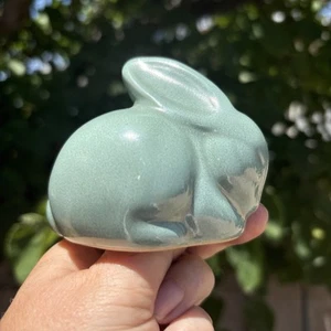 FIGURA DE CONEJO CONEJITO DE CERÁMICA VINTAGE BLUE VAN BRIGGLE - Imagen 1 de 7