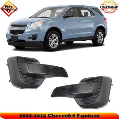 Front Fog Lights Cover Texture Left & Right Side For 2010-2015 Chevrolet Equinox Foto 1 de 4