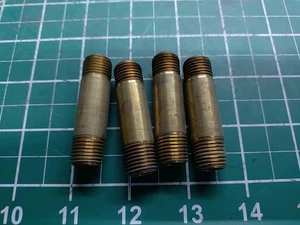 (Lot of 4) 33326-04-2 Brass Pipe Nipple Male 1/4 NPT to Male 1/4 NPT x 2" - Picture 1 of 1