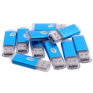 10x USB Stick 2.0 Speicherstick Flash Drive 128MB Geschenk Blau K7N56470 - Bild 1 von 9