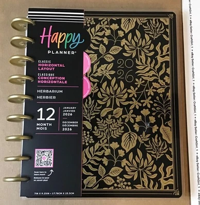 NEW! Happy Planner 2026 “HERBARIUM" Classic HORIZONTAL Layout 12-Month Planner