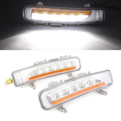 For Ford Edge 2011-2014 DRL LED Daytime Running Light White Amber Turn Signals - Image 1 of 4