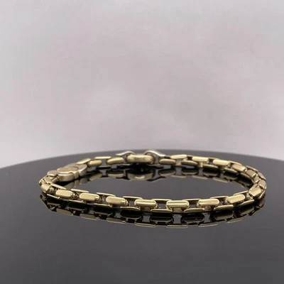 Baraka 18k White & Yellow Gold Link Chain Men’s Bracelet $5500 Retail / 8” - Image 1 of 4