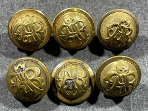 LOT x6 Bürgerkrieg Militär Veteranen GAR Große Armee der Republik Knöpfe 15 mm - Bild 1 von 2