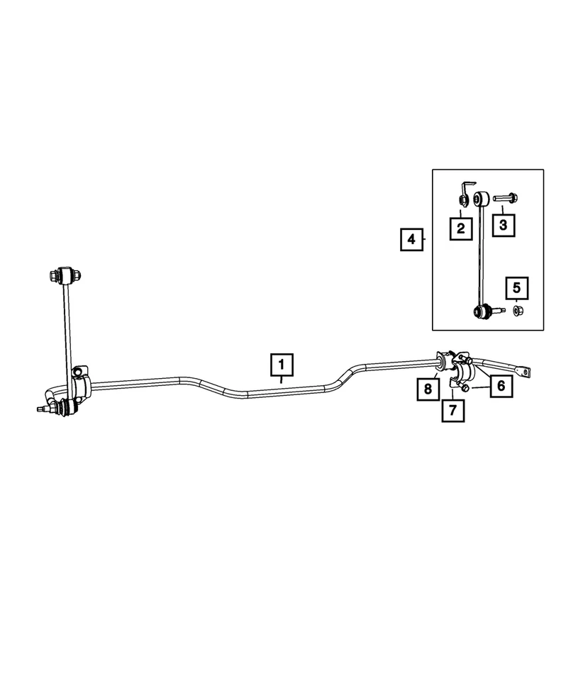 Подлинный стабилизатор задней подвески Mopar 68363231AA - Изображение 1 из 1
