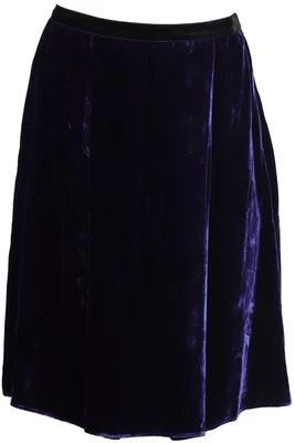 LANVIN BLUE 2006 VELVET SKIRT FR 40 UK 12 - Image 1 of 4