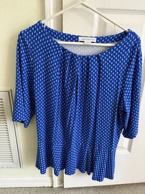 Blusa feminina Liz Claiborne multicolorida (tamanho grande) - Imagem 1 de 4