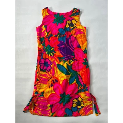 Vintage Andrade Honolulu Hawaiian Floral Y2K Mod 60's Dress Women's Size 10 - Image 1 of 4