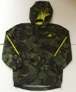 NWT Adidas Boys Print Camo Wind Jacket Green/Black Size M (10-12) - Picture 1 of 5