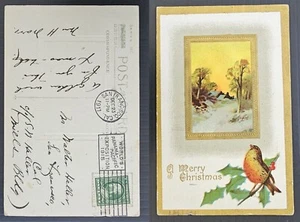 1911 United States Postcard-Merry Christmas 1c stamp cd San Francisco - Picture 1 of 3